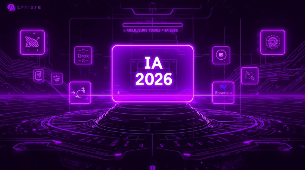 meilleurs outils ia 2026 claude grok systeme.io elevenlabs synthesia heygen